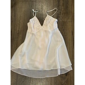 Vintage California Dynasty Pink Lace Babydoll Slip Chemise M‎